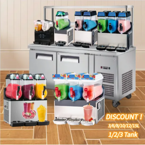 Commercial Frozen Drink Slushy Dispenser and Beverage Equipment