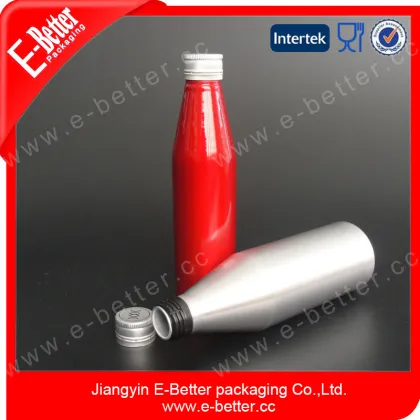 250/300ml pure aluminum bottle for drinks with screw cap