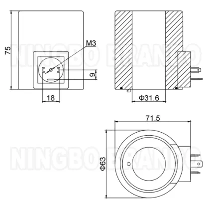 Hydac Type Hydraulic Solenoid Valve Coil 4251228 4251230