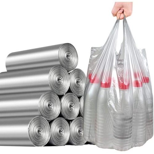 Eco Friendly HDPE LDPE Garbage Trash Plastic T Shirt Gusset Bag on Roll