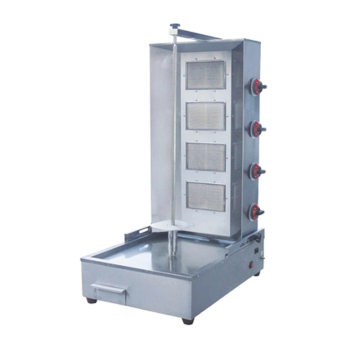 Full Automatic Shawarma and Doner Kebab Machine with Gas Grill Burners