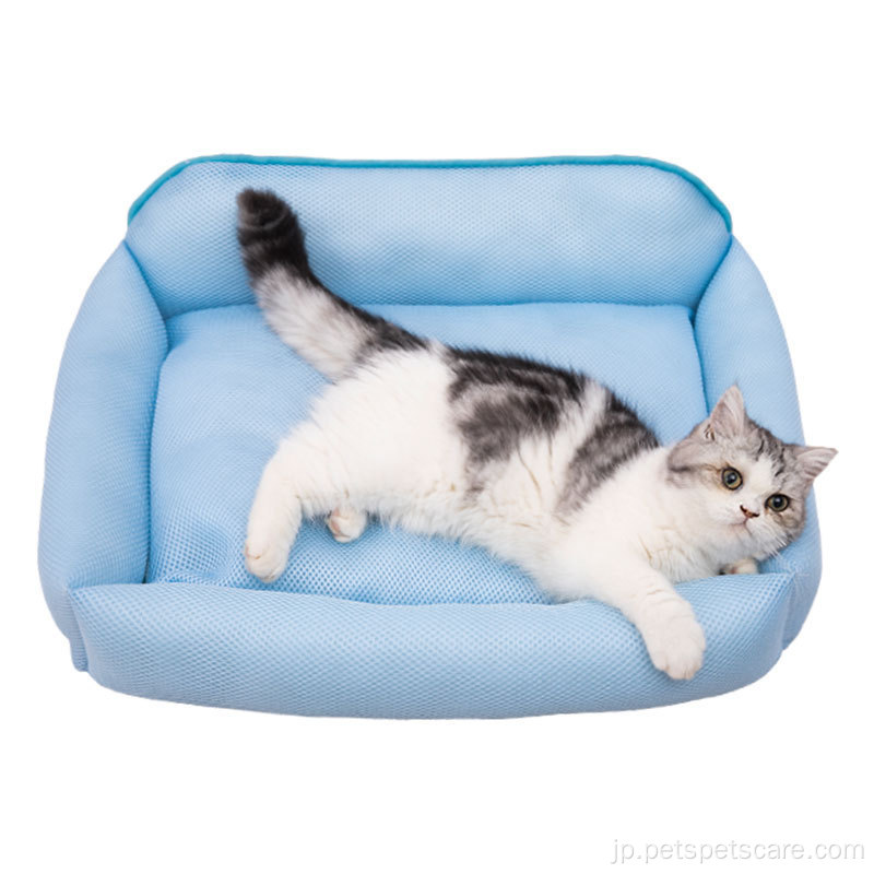 長方形の猫のベッド犬のベッド快適なクールなマット