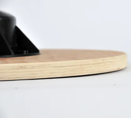 Round wooden balance board for gym exercise