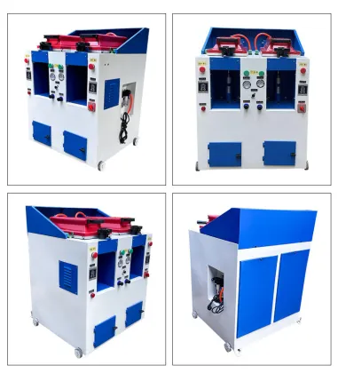 Pneumatic Double Head Shoe Sole Press Machine - TH-587 Automated Footwear Sole Attaching Machine