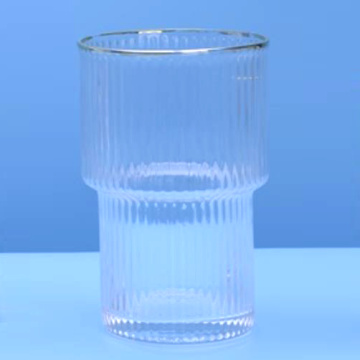 Ribbed Glass Pitcher And Cups