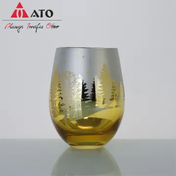 ATO Christmas Pattern Party Wine Tumbler Reusable Mug