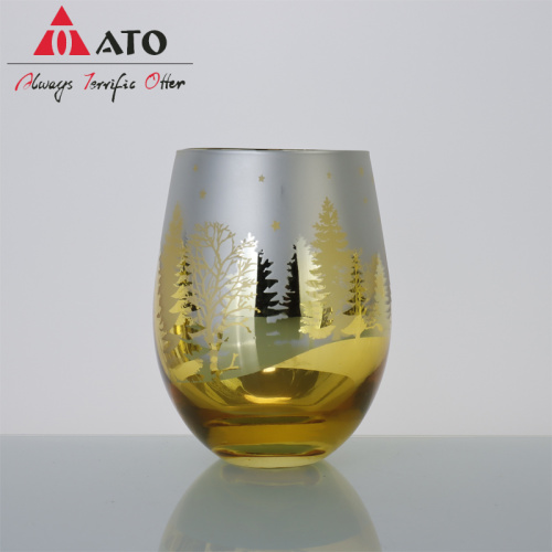 Ato Christmas Pattern Party Wine Tumbler Tumbler Mustable кружка