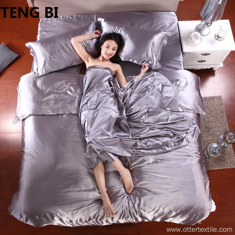 hotel home luxury satin comforter bedding Set