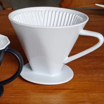 Custom Printed Pour Over Dripper - Ceramic Coffee Filter Cup V-Style