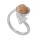 Assortiment des anneaux de perles Unakite Anneau de forme de chouette pour les femmes Unakite Heart Rings For Girl Women Wedding Adjustable Anneau