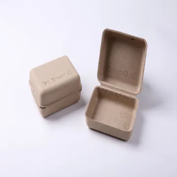 Eco-friendly disposable recycle paper pulp clamshell box