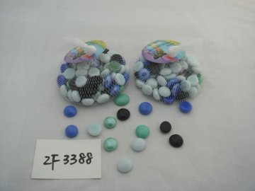 glossy porcelain glass beads