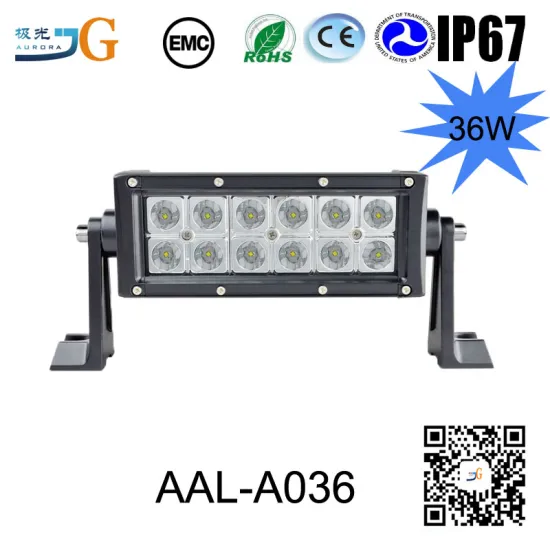 7.5 Inch Dual Row 36W Led Light Bar Black And White Offroad Accessories 4X4