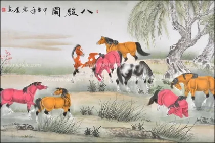 Printed Canvas Handmade Animal Oil Painting Horse Figure