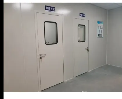 Sound insulation clean hermetic steel swing door