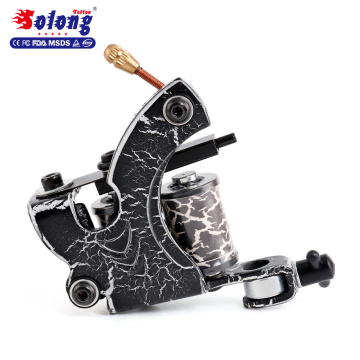 Solong Design Punching Frame MCY004-7 China Tattoo Gun Machine 8 Wraps Copper Coil Tattoo Machine