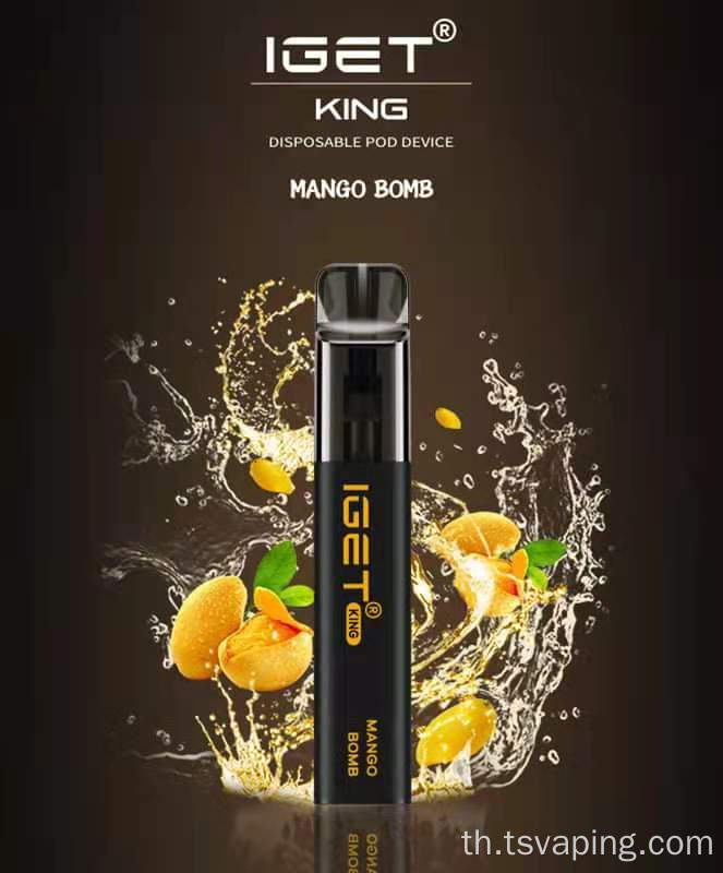 โรงงานเซินเจิ้นดั้งเดิม IGET KING 2600PUFFS VAPE