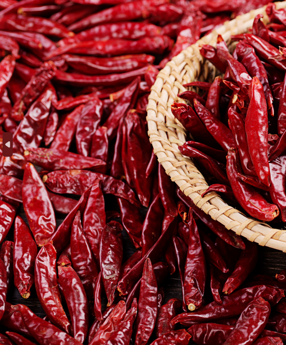 Chili Dehydrated by Hot Air