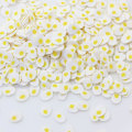 Simpatico uovo bianco giallo a forma di fetta di argilla polimerica Handmade Craft Decor Charms Nail Arts Parte del corpo Ornamento Slime