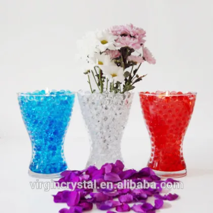 Colorful crystal soil,water beads for vase filler and plant decoration as promotional items