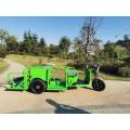 Four-barrel electric three-wheeled garbage truck