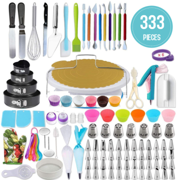 Cake Decorating Tools Kit: 333 Pcs Fondant & Pastry Baking Utensils