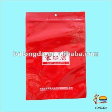 Clear plastic zipper garment bag