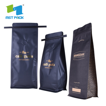 Kraft Paper Coffee Bag dengan Degassing Valve
