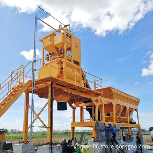 Small Portable Concrete Batching Plant with Computer Control Panel (25-75m³/h) for Sale in Philippines
