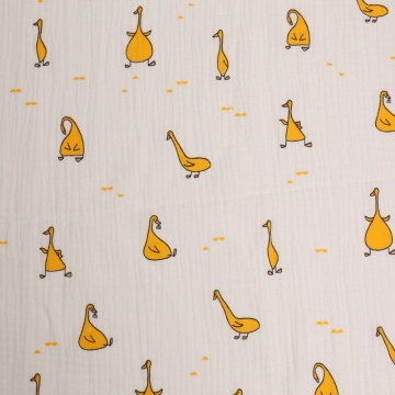 New Product Cotton Double Layer Gauze Printed Fabric