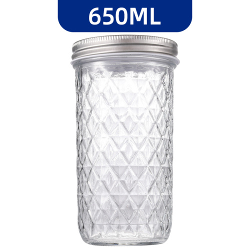 Jarra de armazenamento de vidro transparente com selo apertado - ideal para uso da cozinha