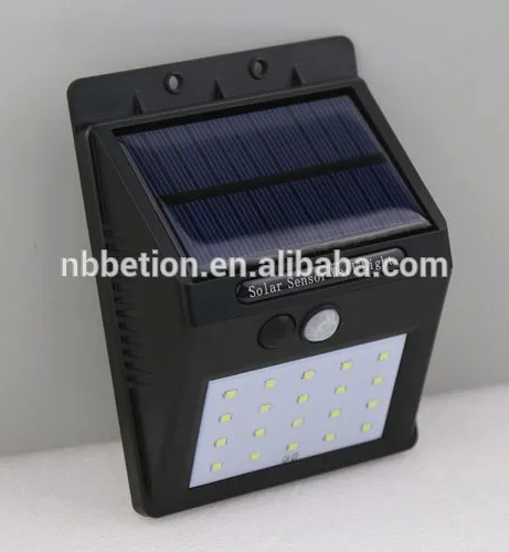 solar sensor light 20LED solar power security light waterproof outdoor motion sensor light