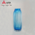 Blue Clear Vase Glaswaren frische Blumenglasvase