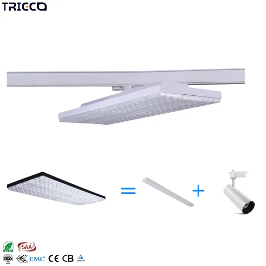 Chinese Modern Adjustable 350 Degree LED Track Spot Light, 30W High-Quality Square Linear System