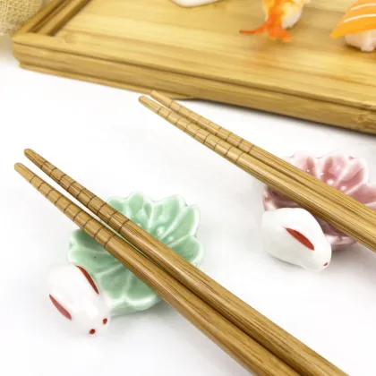Ceramic Colorful Rabbit Chopsticks Holder