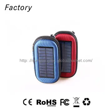 Made logo charger solar bag with zipper mini solar panel bag charger