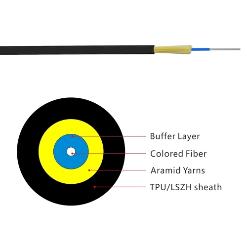 tight indoor outdoor 200m 4 fiber optic cable