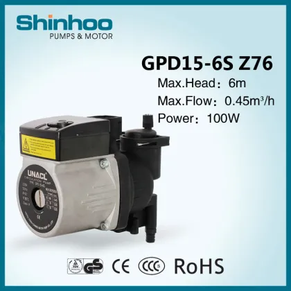 (GPD15-6S-Z76) Shinhoo Wilo Gas Water Heating Boiler Pump