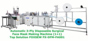 Automatic 3-Ply Disposable Face Mask Making Machine