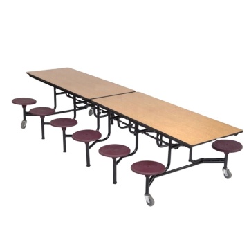 Stylish School and College Student Cafeteria Tables and Chairs with Casters