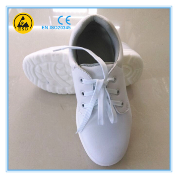 high quality white color microfiber leather upper PU outsole cleanroom ESD safety shoes