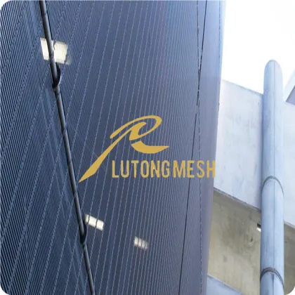 Architectural metal curtain wall mesh for facade cladding