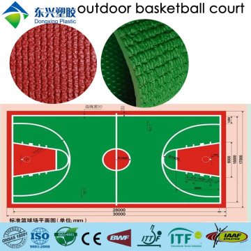 5.0mm outdoor basketball sports floor