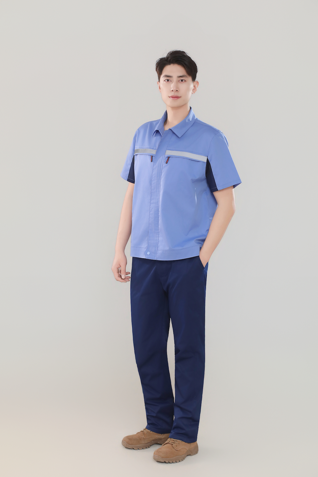 গ্রীষ্মকালীন কাজের পোশাক শীর্ষ - হালকা নীল