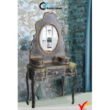 European bedroom wooden stores dresser with mirror