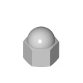 Tuerca de tapa con cúpula hexadecimal estándar