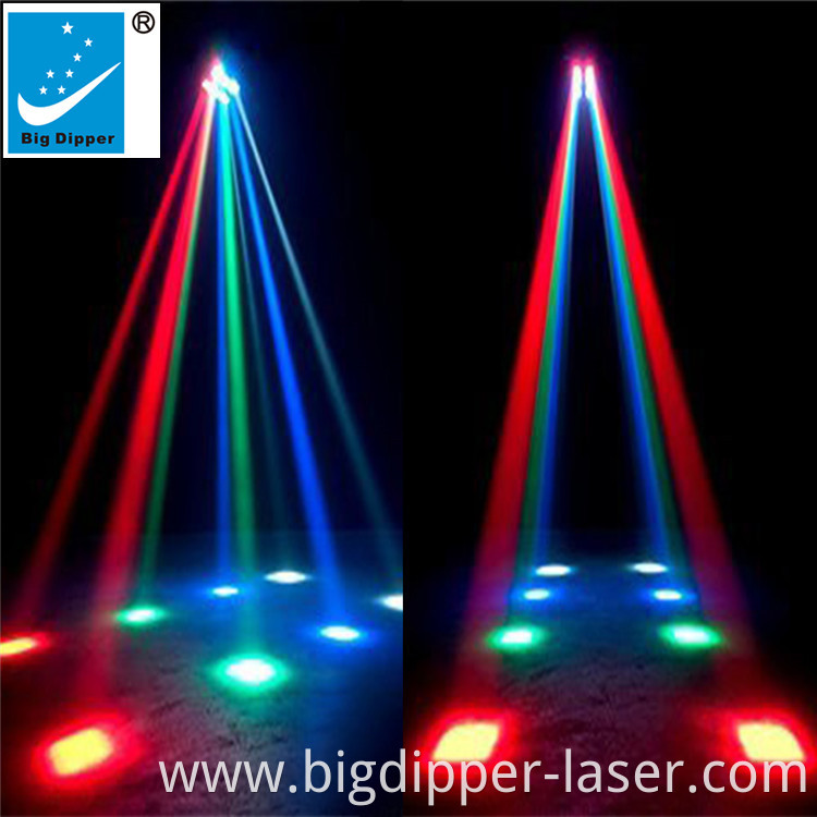 Mini Spider 8 x 3W RGBW, LED DMX 512 Dual Sweeper Pulse Strobe Effect  Moving Head Light for stage bars disco China Manufacturer