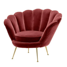 Velvet Leisure Petal Shaped Sofa Chair
