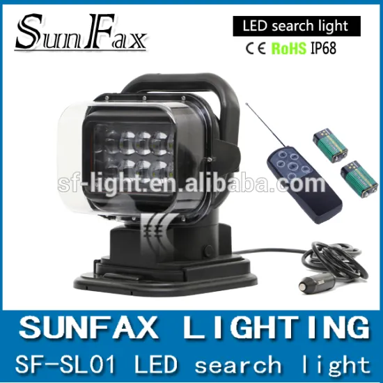 Super bright led work light rotating wireless remote control 50w led work search light