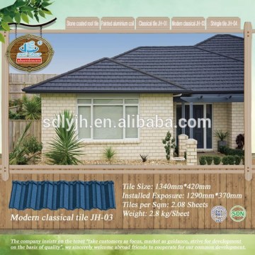 high quality stone coated metal roof tile price for steel roof tile in Colombia